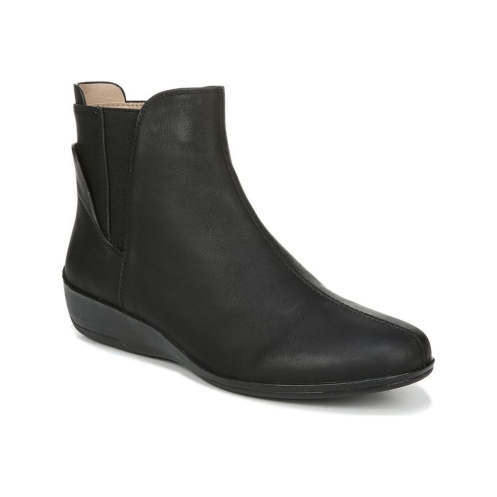 LIFE STRIDE VELOCITY Womens Black Comfort Izzy Round Toe Wedge Booties 8 M